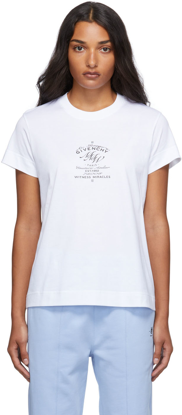 Givenchy ホワイト スリムフィット T シャツ
