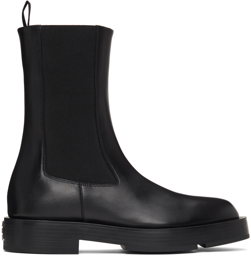 Givenchy Black Leather Chelsea Boots