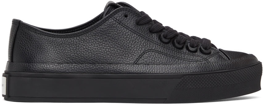 Givenchy Black Leather City Sneakers