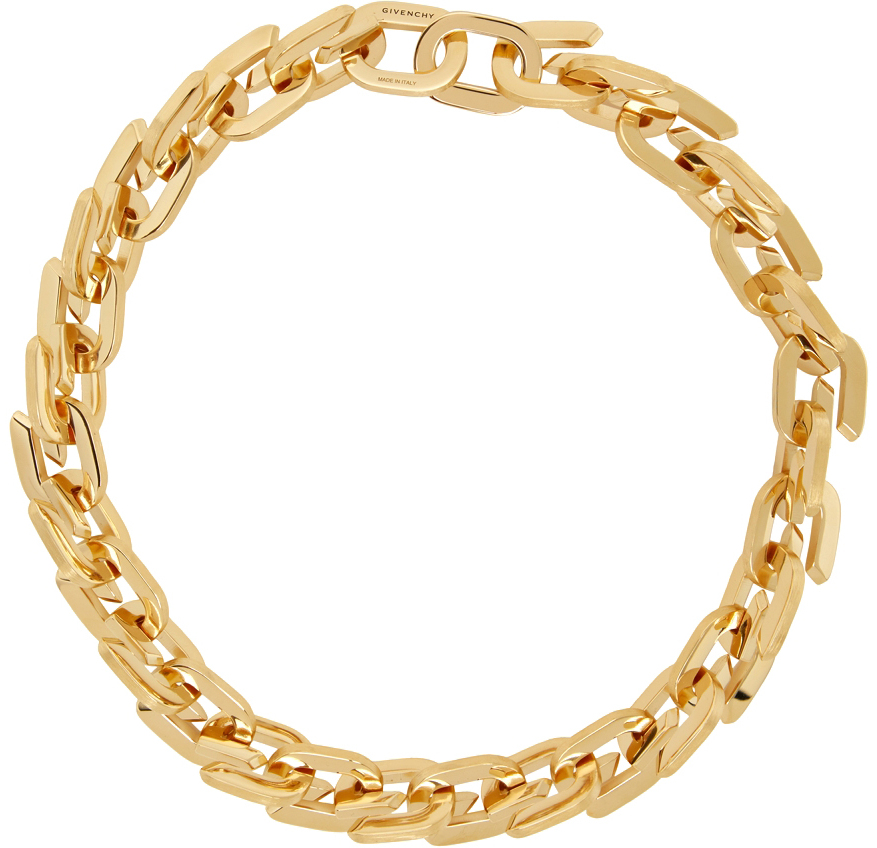 Givenchy: Gold Medium G Link Necklace | SSENSE UK