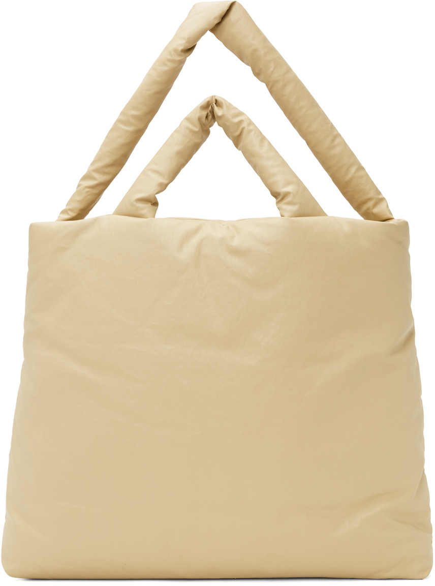 KASSL Editions: Beige Large Oil Pillow Tote | SSENSE