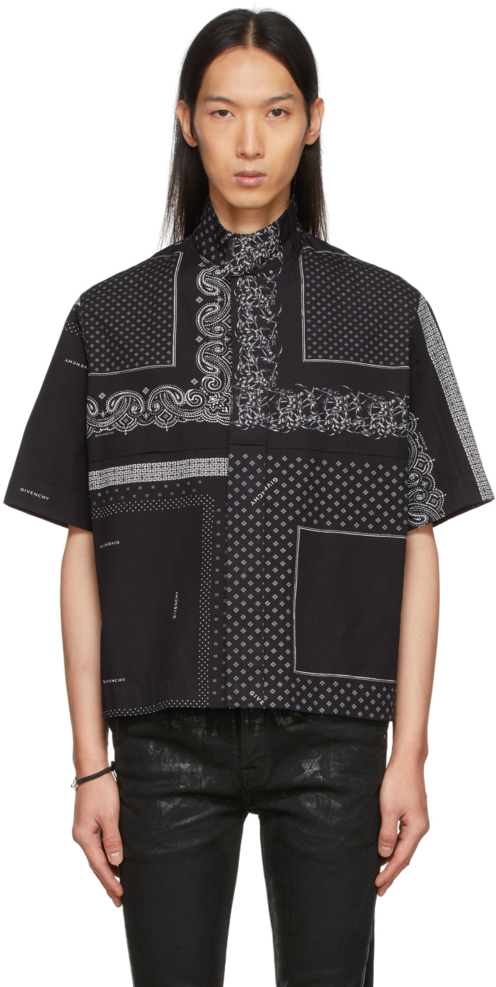 Givenchy Black Bandana Boxy Shirt | Smart Closet