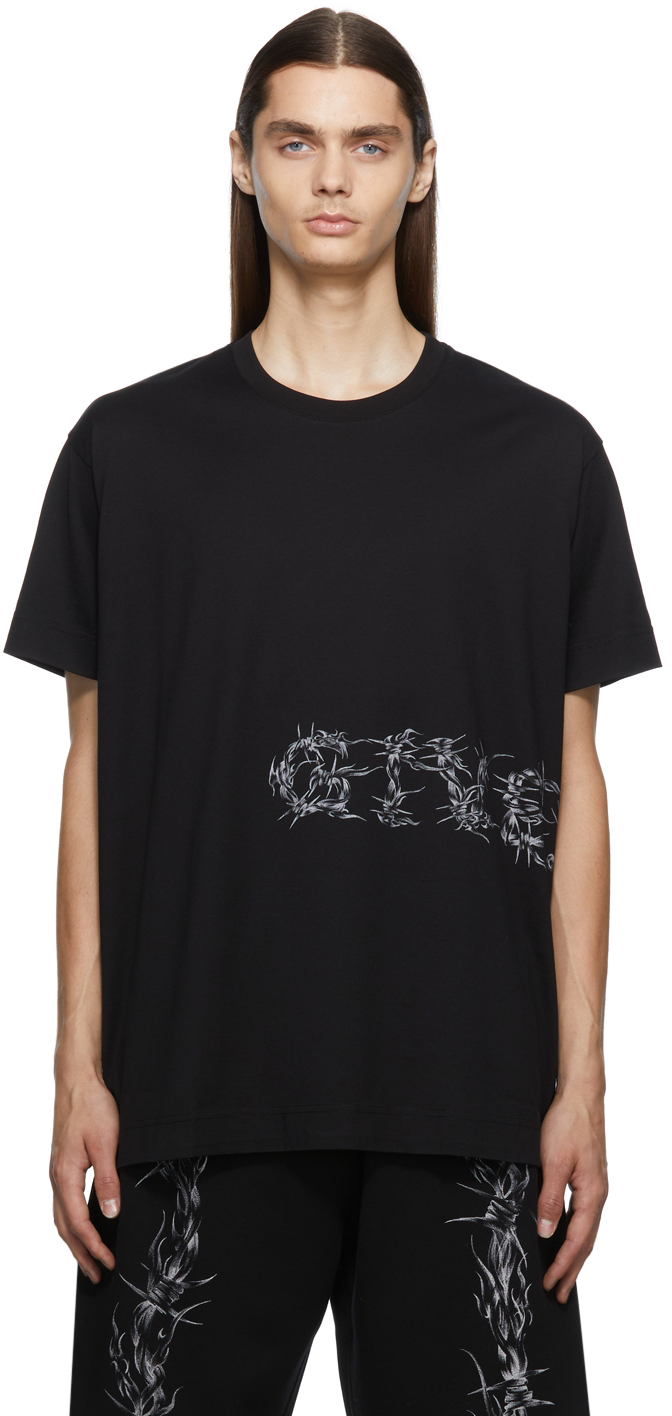 Givenchy Black Oversized Barbed Wire T-Shirt