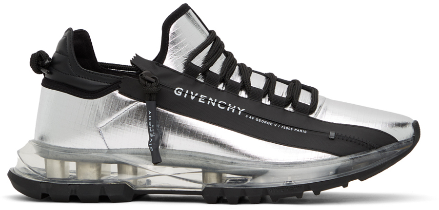 Givenchy Silver Spectre Zip Low Sneakers | Smart Closet