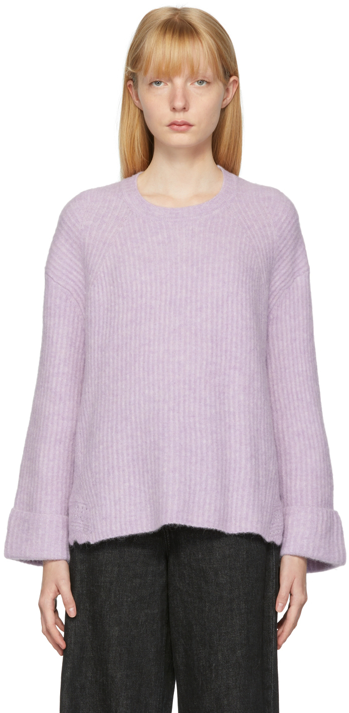 3.1 Phillip Lim Purple Knit Lofty Crewneck Sweater