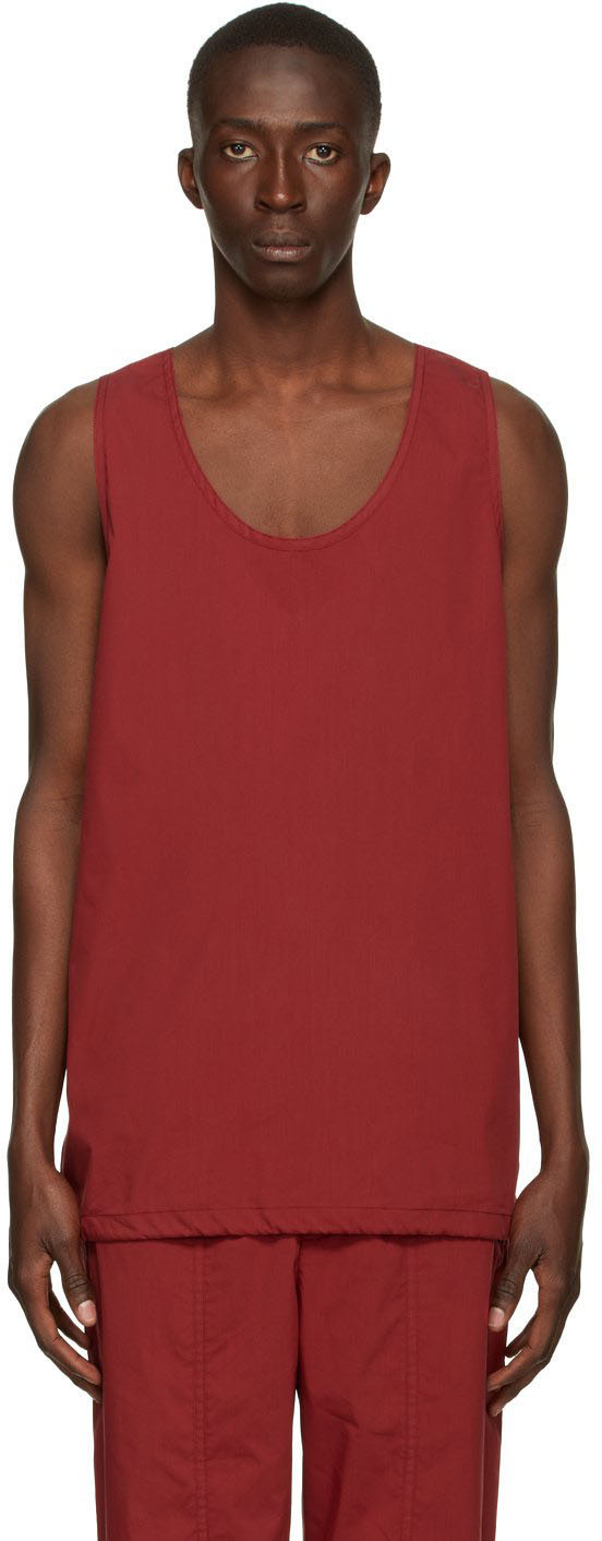 31 Phillip Lim Red Side Zip Muscle Tank Top