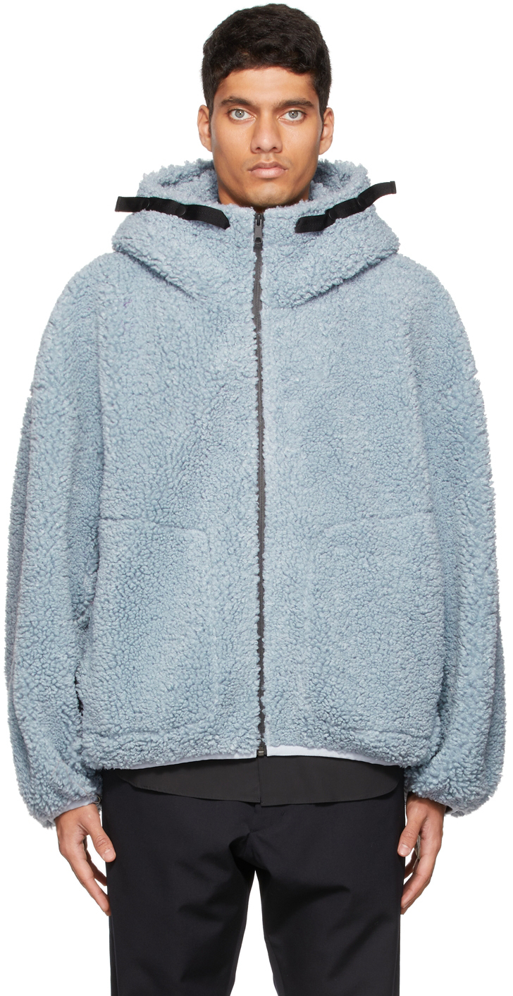 A. A. Spectrum: Blue Techton Zip Hoodie | SSENSE Canada