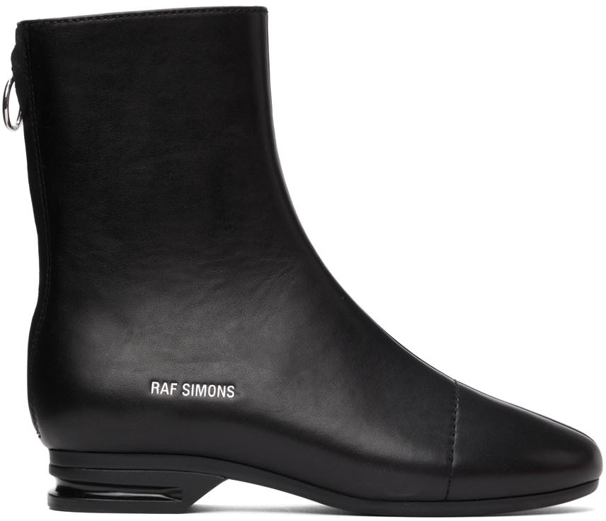 Raf Simons Black 2001 Zip-Up Boots