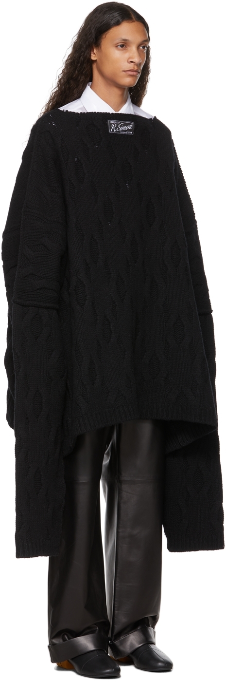 Raf Simons Black Oversized Fantasy Sweater | Smart Closet