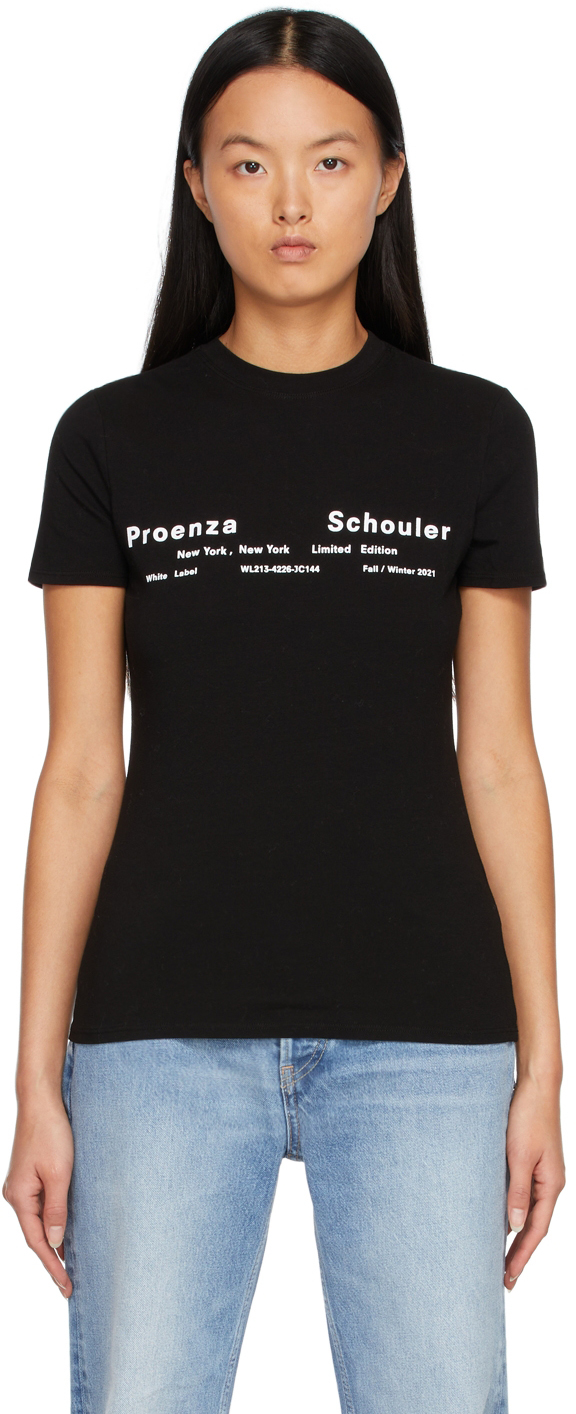 Proenza Schouler Black White Label Logo T-Shirt