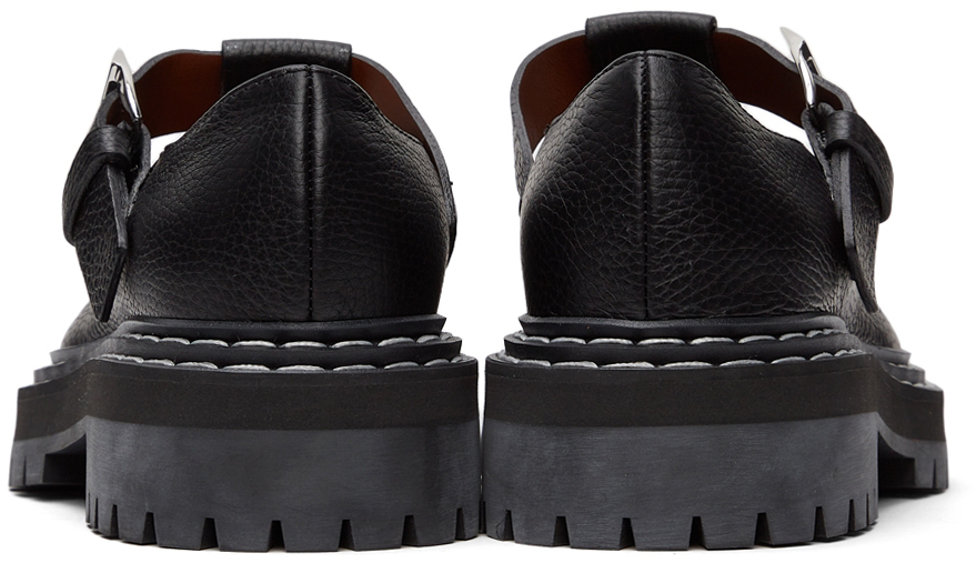 Proenza Schouler Black Leather Mary Jane Oxfords Smart Closet