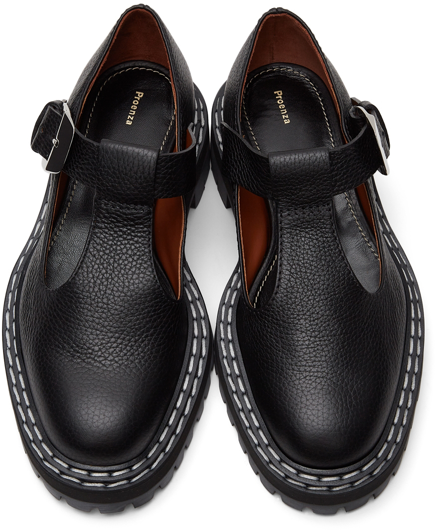 Proenza Schouler Black Leather Mary Jane Oxfords | Smart Closet