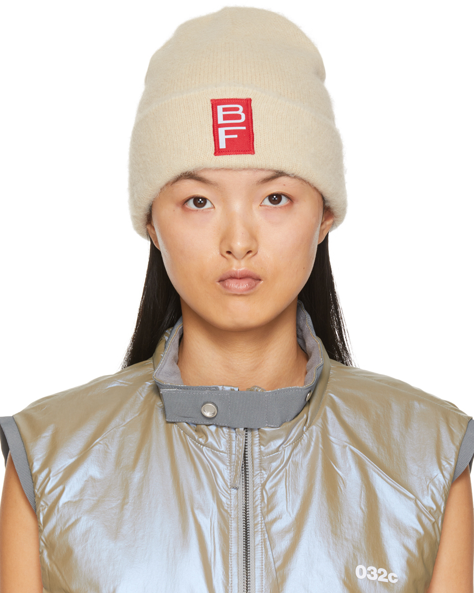 BY FAR Off-White Solid Beanie