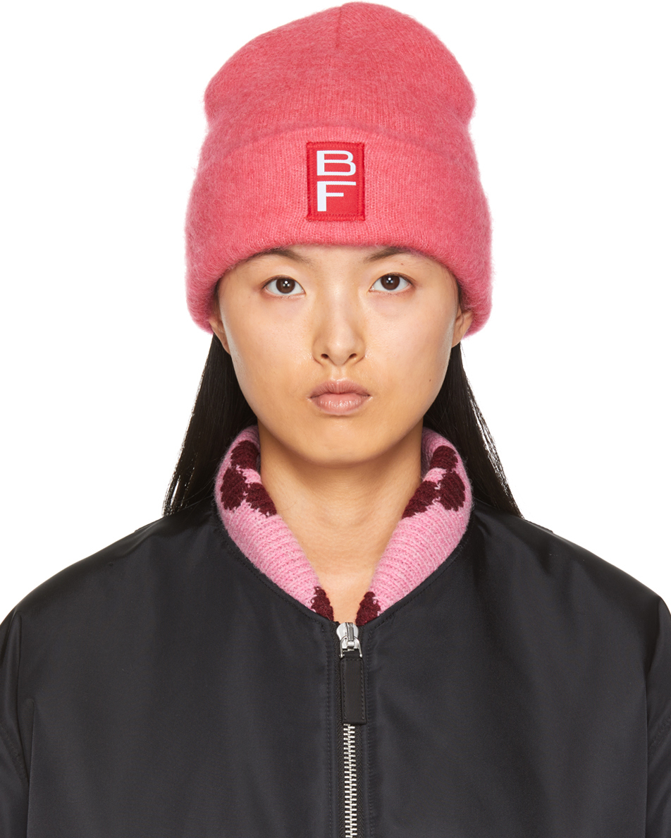 BY FAR Pink Solid Beanie