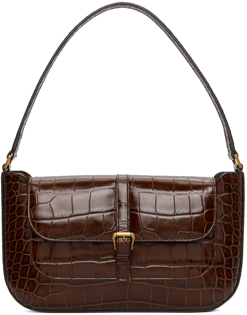 brown croc handbag