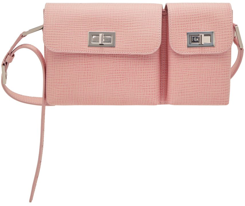 BY FAR Pink Textured Billy Shoulder Bag | Smart Closet