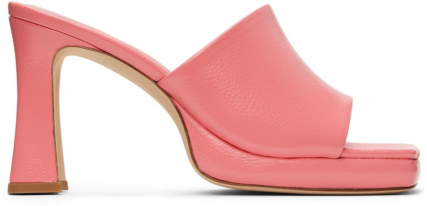 BY FAR Pink Beliz Venus Heeled Sandals Smart Closet