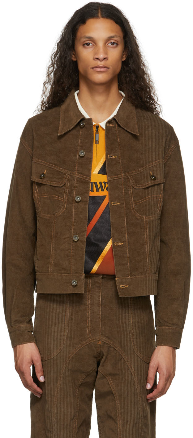 Ahluwalia: Brown Corduroy Jacket | SSENSE
