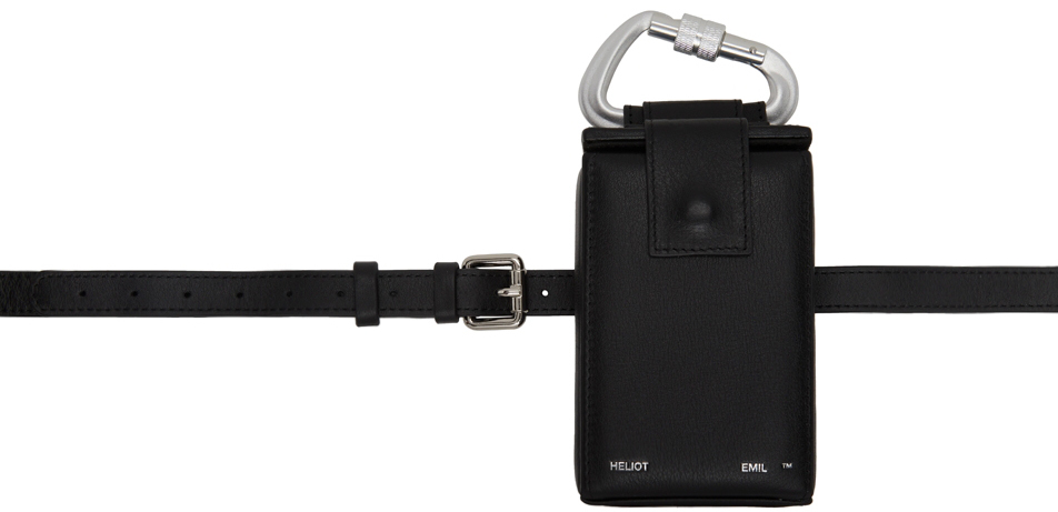 HELIOT EMIL Black Leather Box Bag Belt