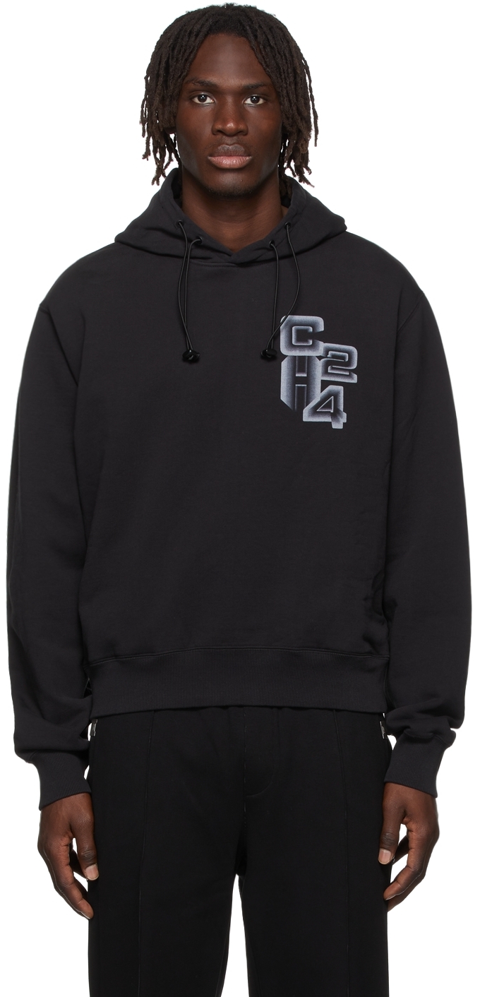 C2H4 Black Space Rate Logo Hoodie | Smart Closet