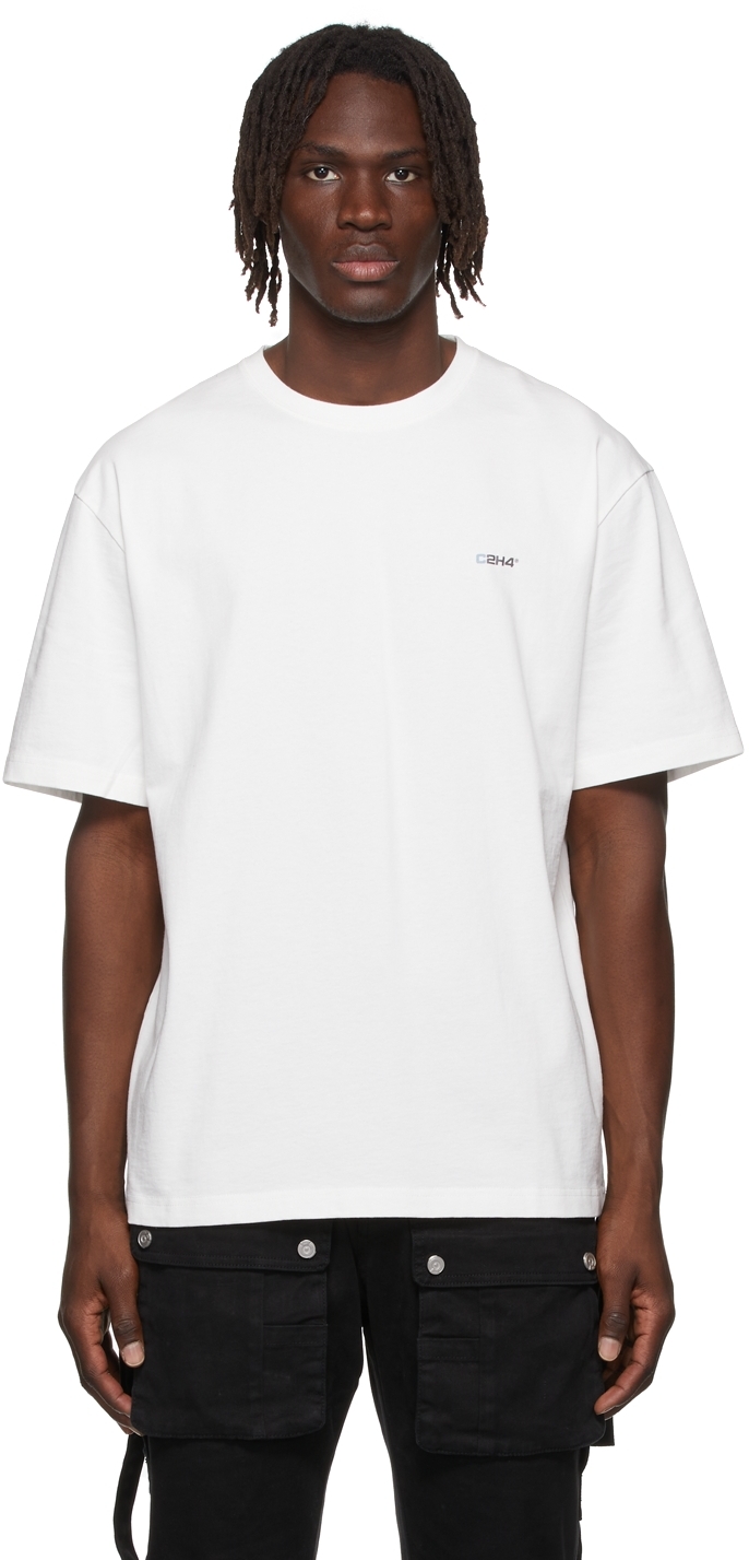 White Filtered Reality Staff Logo T Shirt by C2H4 on Sale