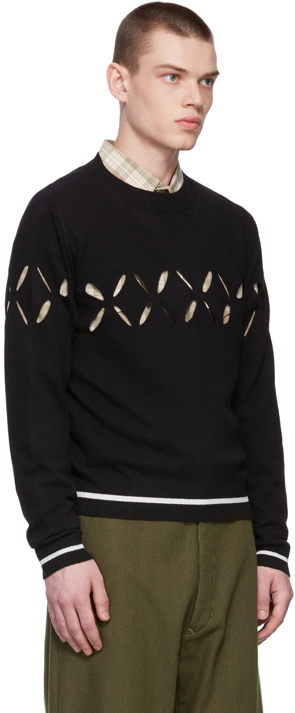 Stefan Cooke Off-White Slashes Sweater | Smart Closet