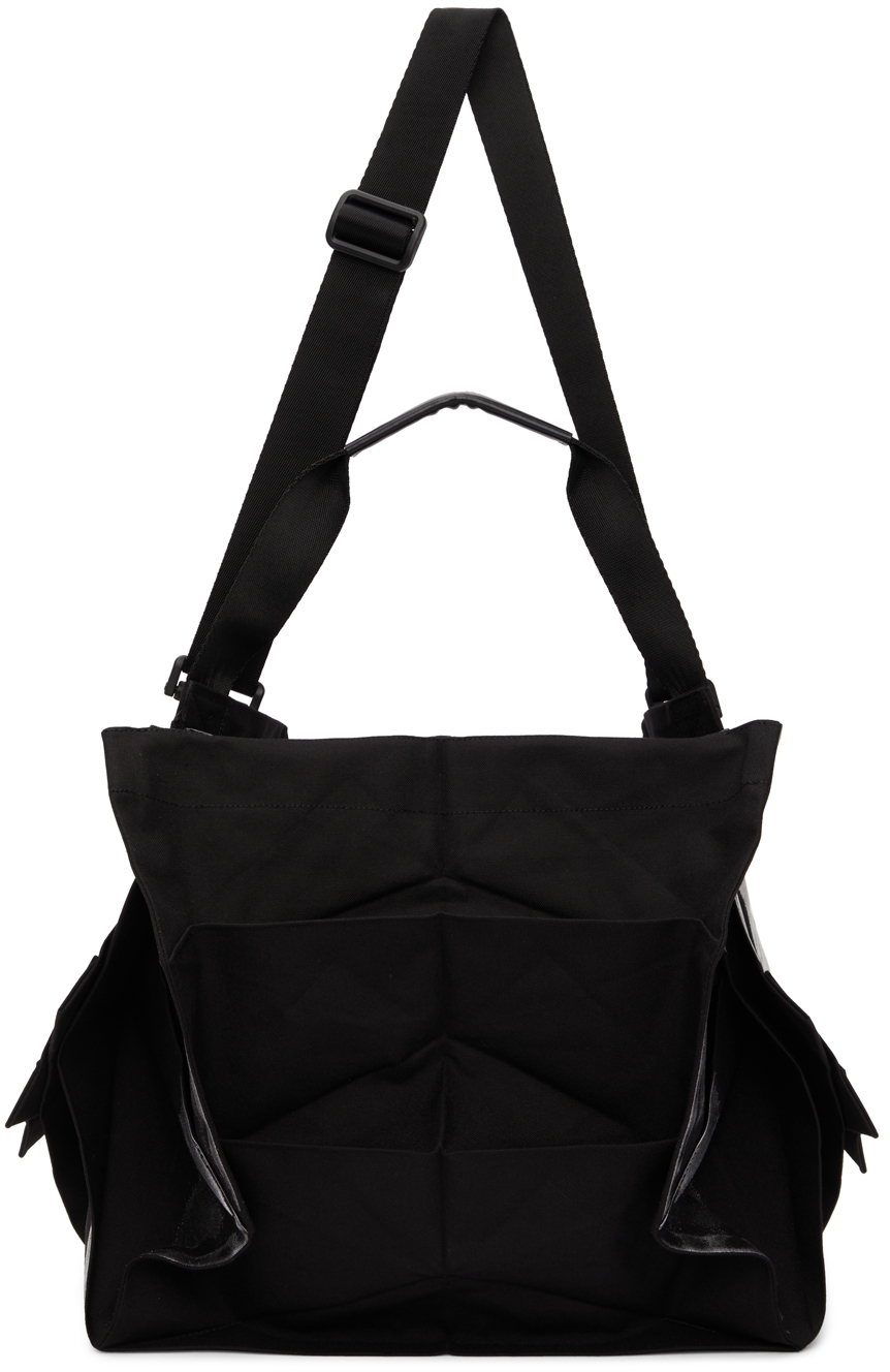 132 5. ISSEY MIYAKE Black & Silver Standard Messenger Bag