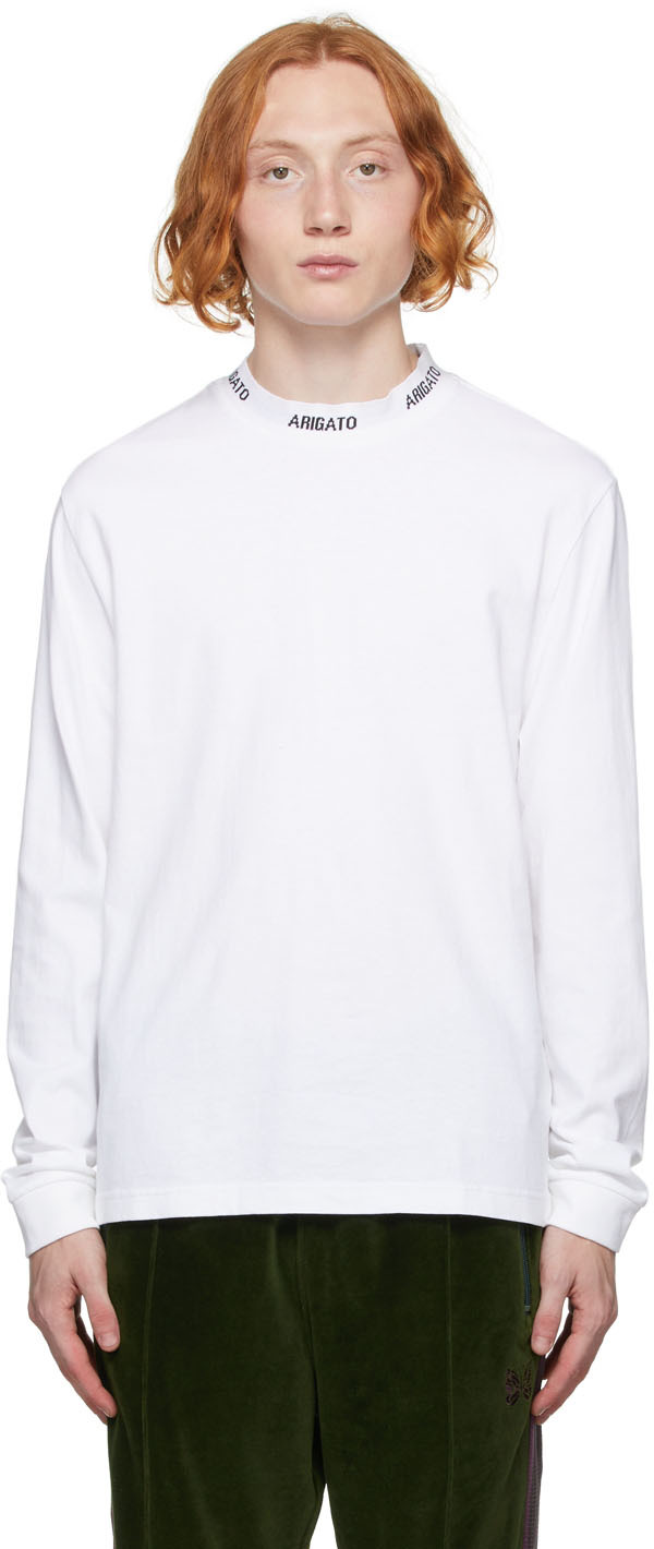 Axel Arigato: White Feature Long Sleeve T-Shirt | SSENSE Canada