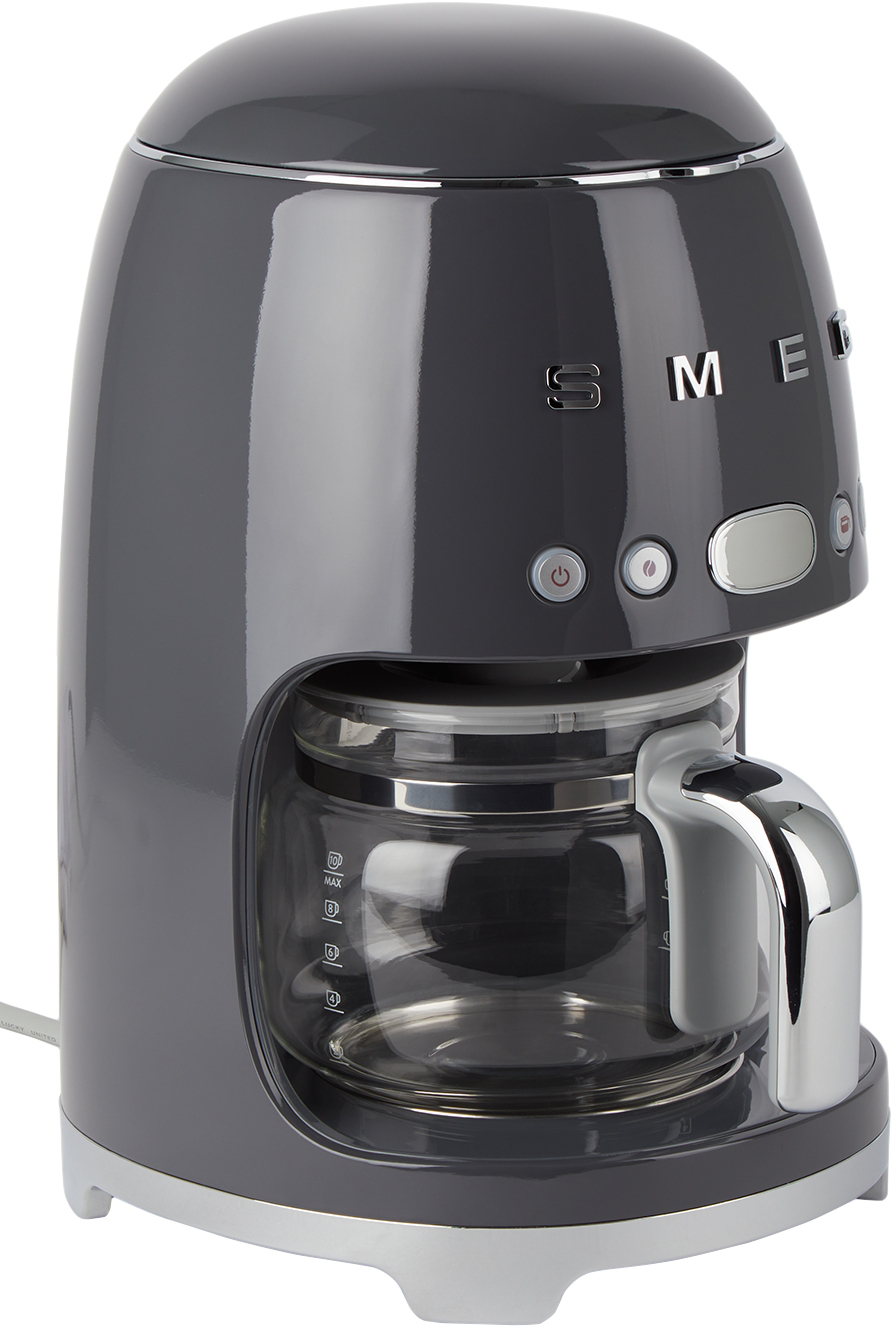Smeg Grey Retro-style Drip Coffee Machine, 1.2 L In Slate Grey