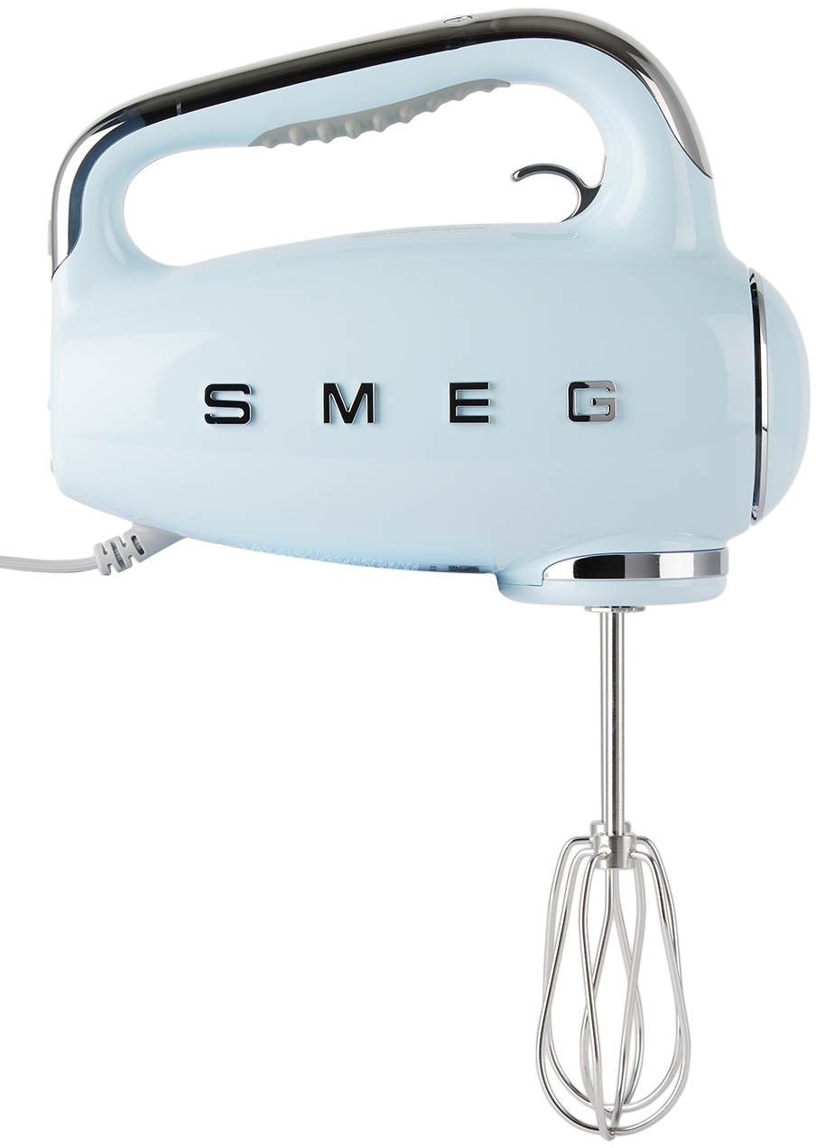 Blue Retro-Style Hand Mixer by SMEG SSENSE