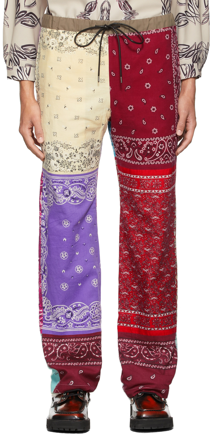 Kore makara bandana patchwork pants 