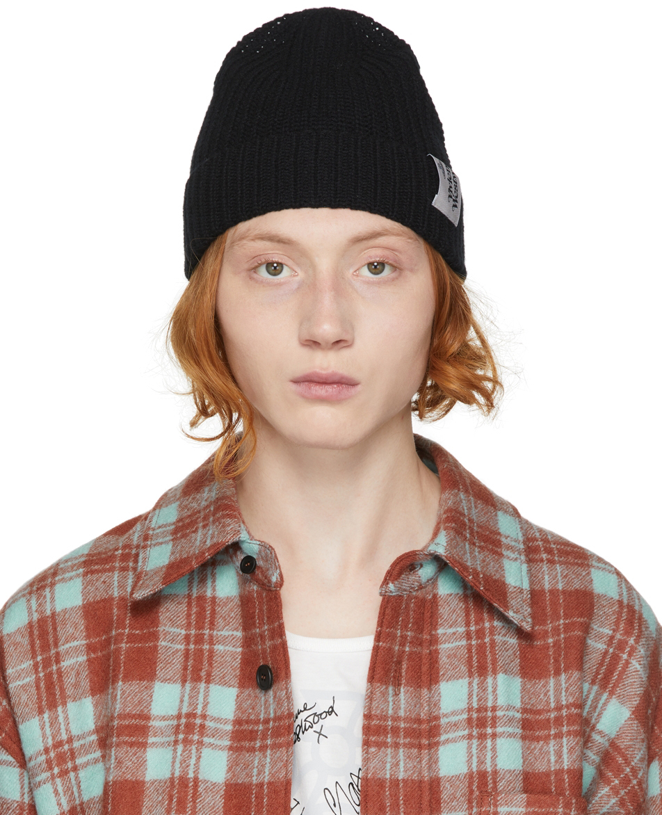 Black Classic Beanie by Vivienne 