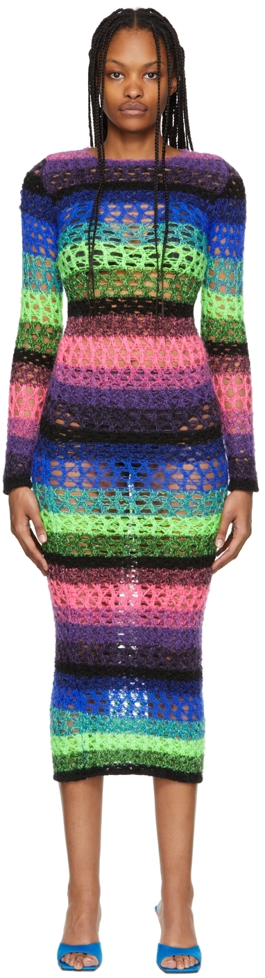 AGR Multicolor Knit Stripe Maxi Dress
