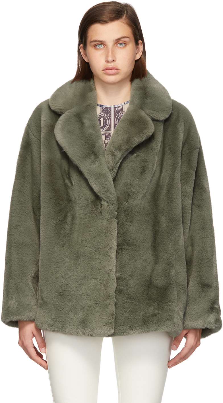 weekday tabitha faux fur jacket