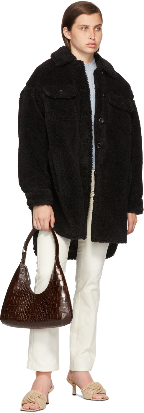Stand Studio Black Sherpa Sabi Jacket 
