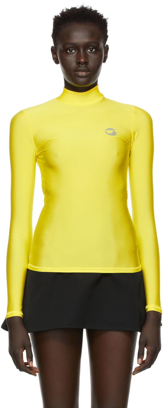 Coperni SSENSE Exclusive Yellow Fitted Turtleneck