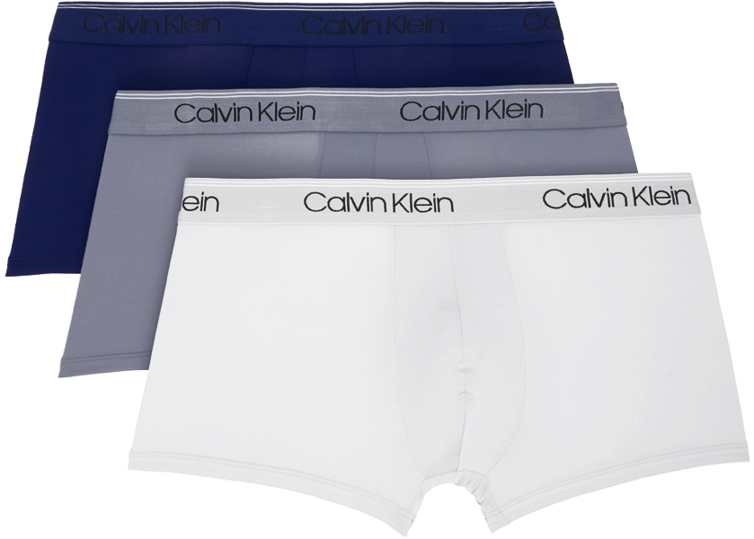 Calvin Klein Underwear Three-Pack Multicolor Micro Low-Rise Trunk Boxers |  Smart Closet