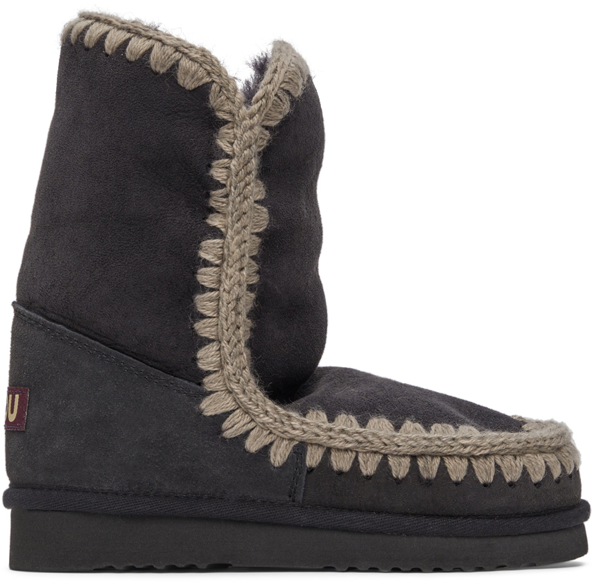 Mou Black Suede Ankle 24 Boots