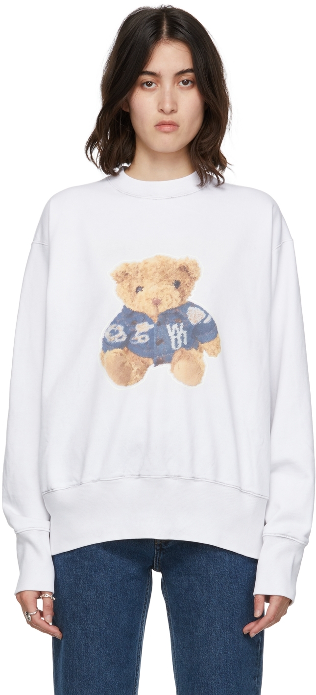 denim jacket with teddy bear