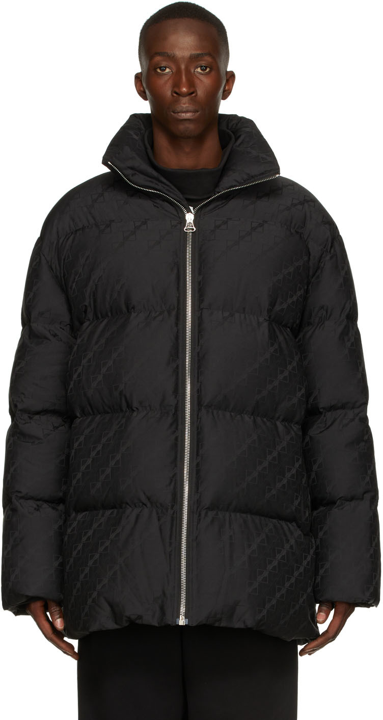 Jacquard Logo Puffer Jacket