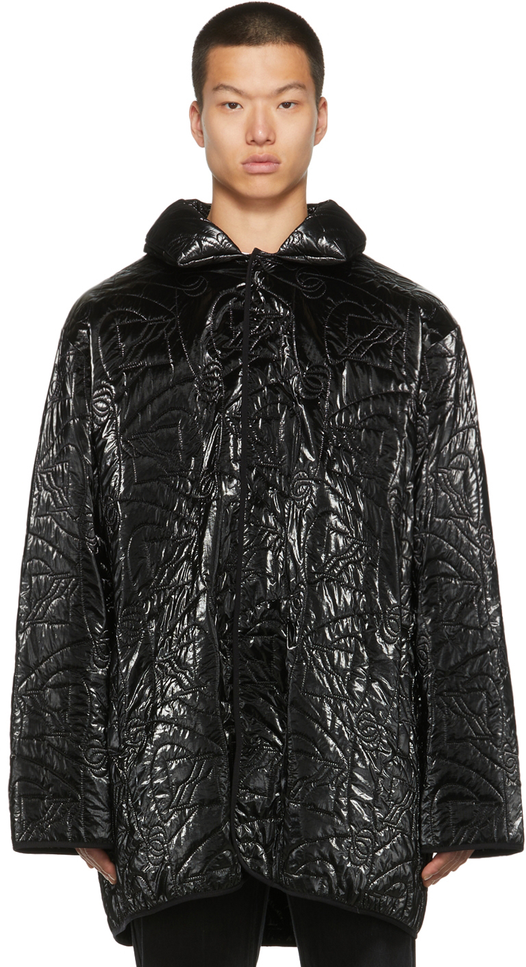 We11 Done Oversized Quilting Jacket In Black