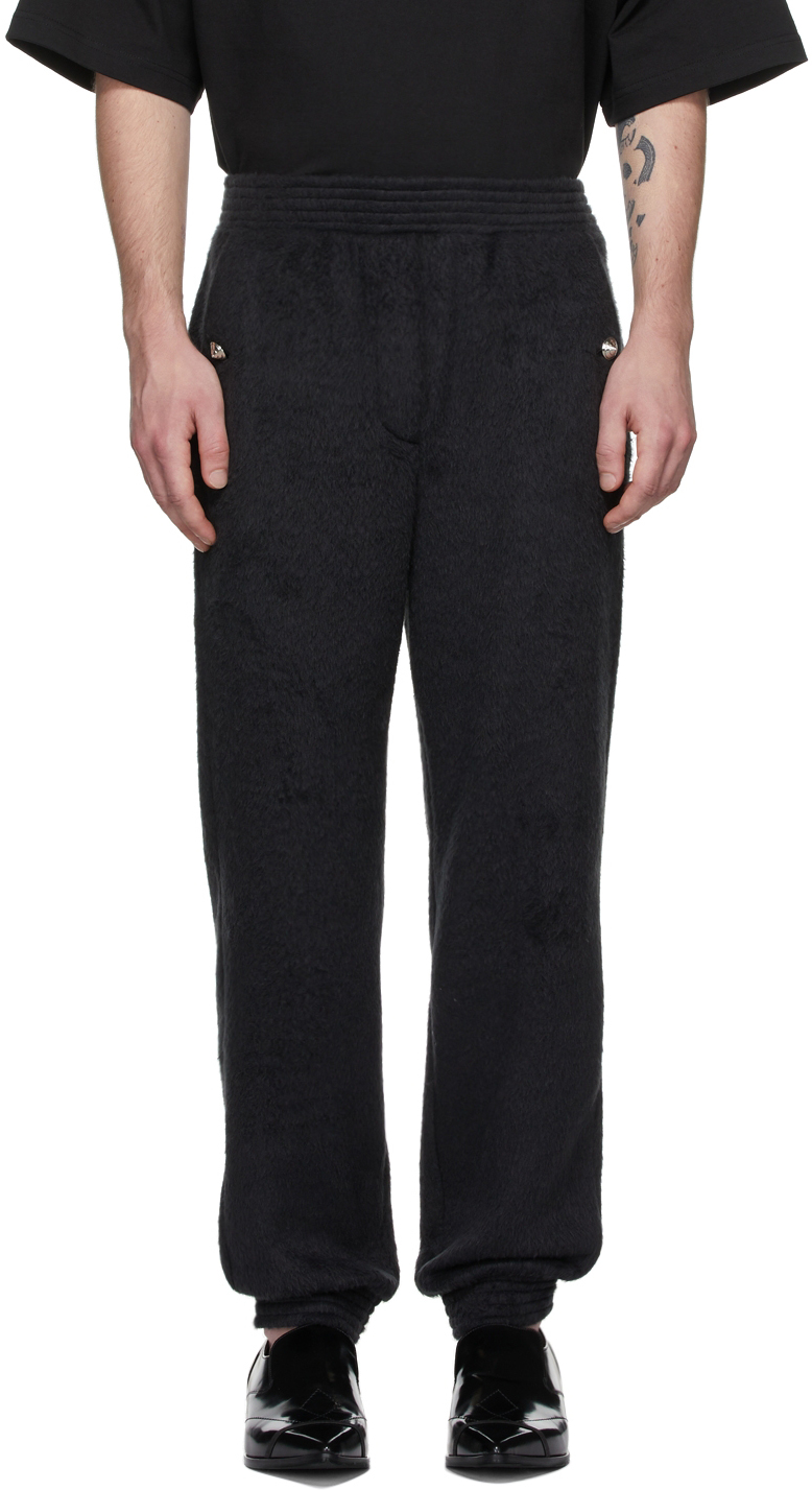 Black Hairy Zurry Jogger Lounge Pants