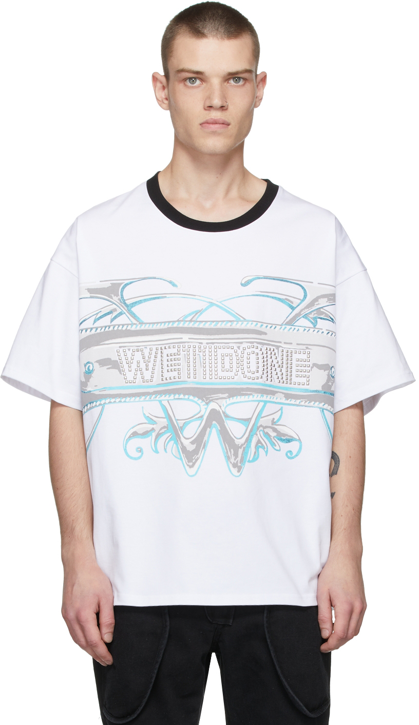 We11done White 'W' Graphic T-Shirt