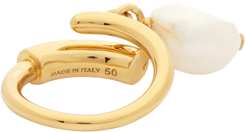 Chloé Gold Pearl Darcey Baroque Ring | Smart Closet