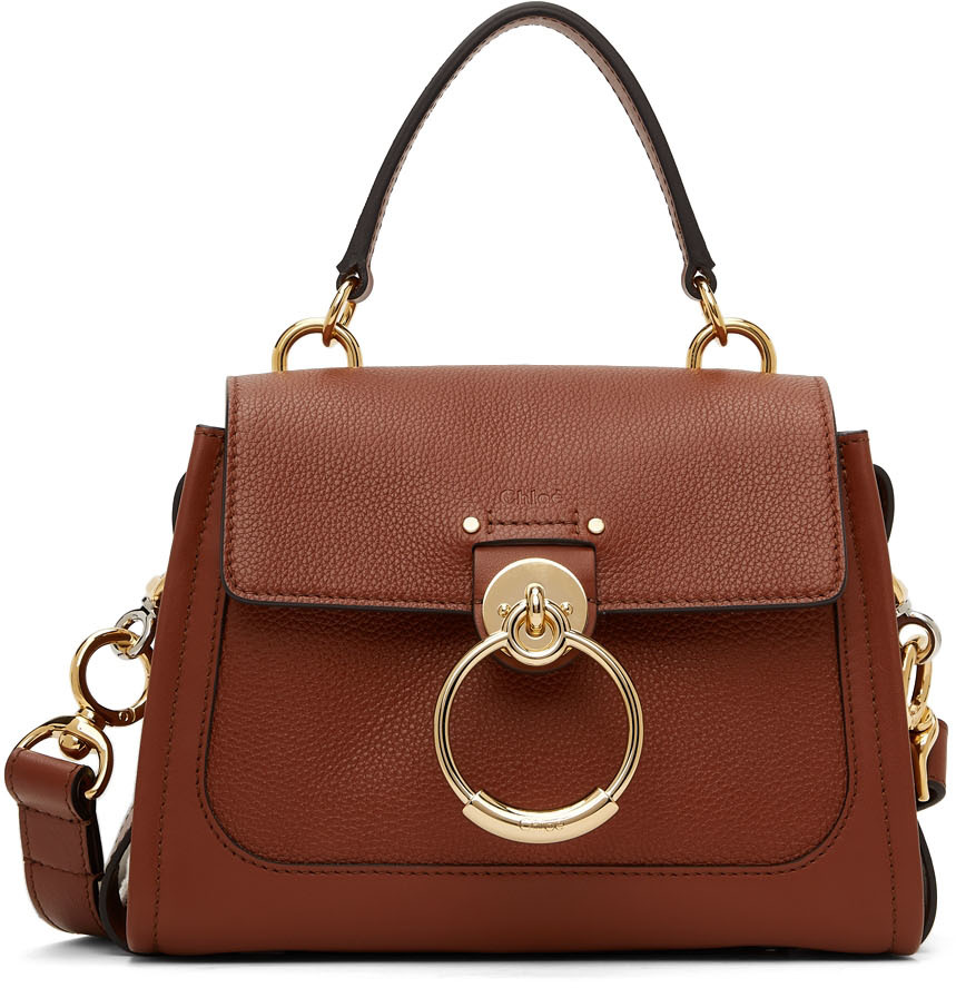 Chloé: Brown Mini Tess Bag | SSENSE UK