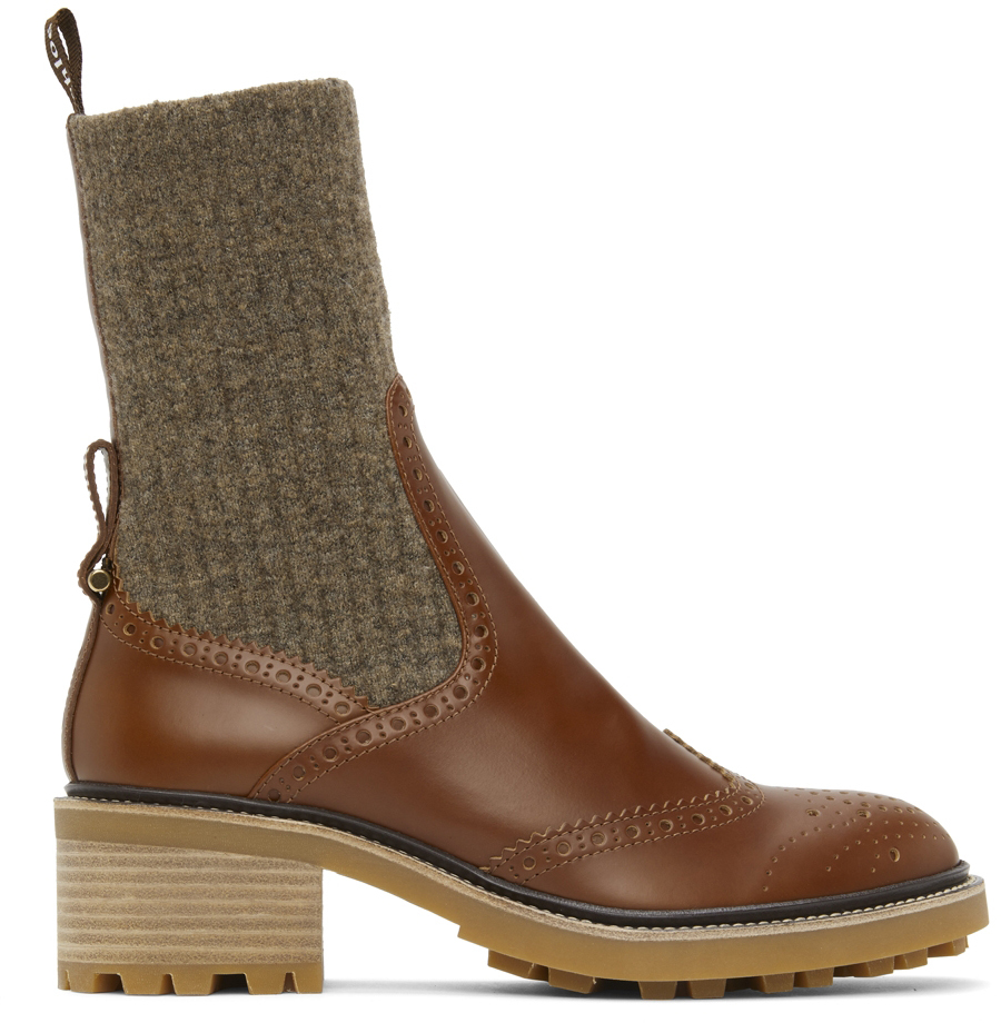 chloe boots brown thomas