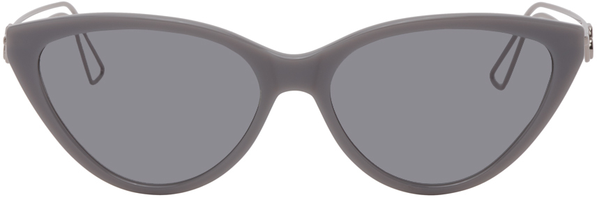 Balenciaga Grey Cut-Out Cat-Eye Sunglasses