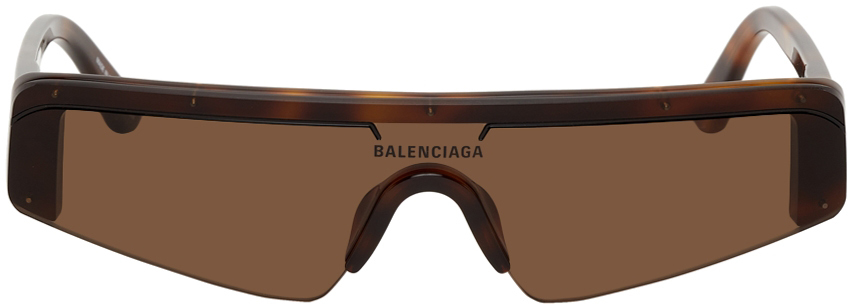Balenciaga Tortoiseshell Shield Sunglasses