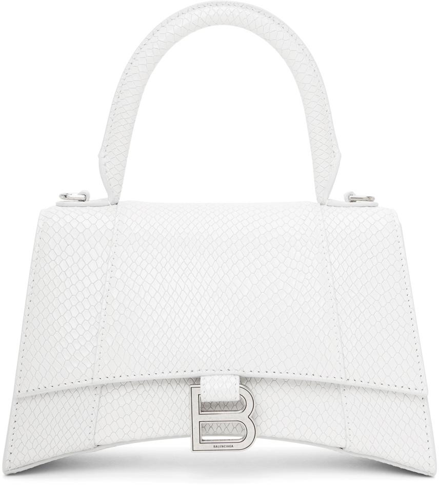 Balenciaga White Snake Small Hourglass Bag