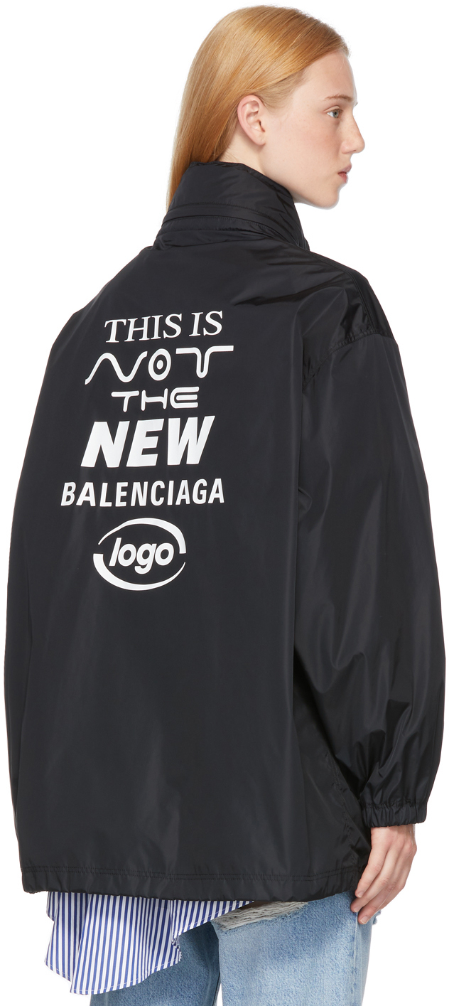 Balenciaga Oversized Quilted logo-jacquard Shell Jacket - Men - Black Coats and Jackets - S